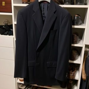 Men’s 42 Long Samuelsohn flannel navy sportcoat